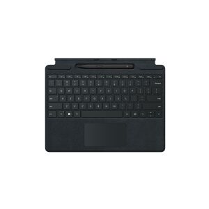 Microsoft Surface Pro Signature Keyboard - Tastatur - med touchpad, accelerometer, Surface Slim Pen 2 opbevaring og opladningsbakke - italiansk - sort - kommerciel - med Slim Pen 2 - for Surface Pro 8, Pro 8 for Business, Pro 9, Pro 9 for Business, Pro X,