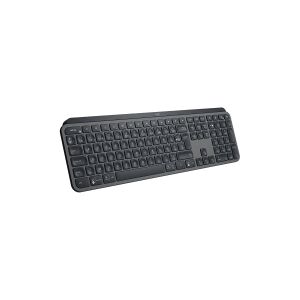 Logitech MX Keys - Tastatur - bagbelyst - Bluetooth, 2.4 GHz - QWERTY - US International - grafit