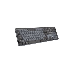 Logitech Master Series MX Mechanical - Tastatur - bagbelyst - trådløs - Bluetooth LE - QWERTY - US International - tastkontakt: Linear - grafit
