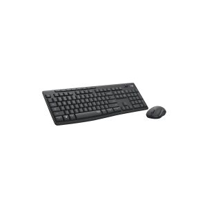 Logitech®   MK295 Silent - Tastatur og mus-sæt - trådløs - 2.4 GHz - Pan Nordic - grafit