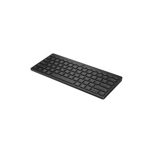 HP 355 Compact Multi-Device - Tastatur - trådløs - Bluetooth 5.2 - Pan Nordic - sort - genbrugelig indpakning