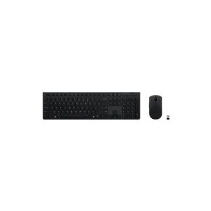 Lenovo Professional - Tastatur og mus-sæt - Bluetooth, 2.4 GHz - svensk/finsk - tastkontakt: Scissor-Switch - grå - brun kasse