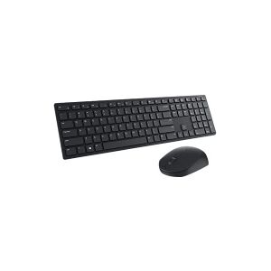 Dell Pro KM5221W - Tastatur og mus-sæt - trådløs - 2.4 GHz - QWERTY - russisk - sort - detailsalg