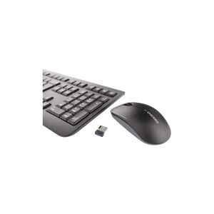 CHERRY DW 3000 - Tastatur og mus-sæt - trådløs - 2.4 GHz - UK - sort