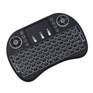 Northix Trådløst TV Tastatur med Touch & LED - QWERTY Black