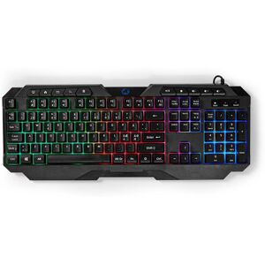 Nedis Wired Gaming Keyboard   USB Type-A   Membrane Nøgler   LED   QWE