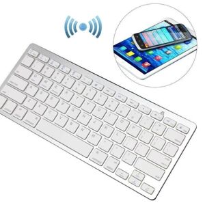 Trådløst Bluetooth tangentbord til Apple iMac iPad Android white