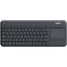 Logitech®   Wireless Touch Keyboard K400 Plus - Tastatur - trådløs - 2.4 GHz - Nordisk - sort