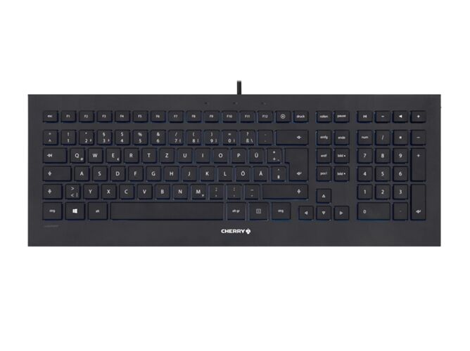 CHERRY Teclado CHERRY Strait Black 3.0 (Con Cable - Layout UK - Teclado Numérico)