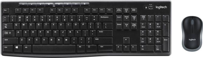 Logitech Teclado LOGITECH MK270 (Inalámbrico - Layout Suizo)