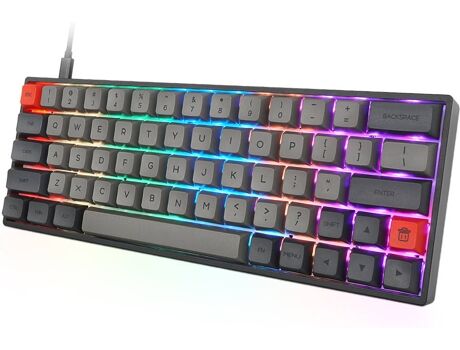 GEEK CUSTOMIZED Teclado Gaming GEEK CUSTOMIZED SK64S Gris y Negro (Bluetooth)