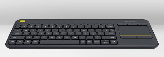 Logitech Teclado LOGITECH K400 Plus (Inalámbrico - Idioma Checo - Negro)