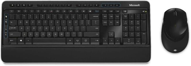 Microsoft Teclado + Ratón MICROSOFT 3050 (Inalámbrico - Negro)