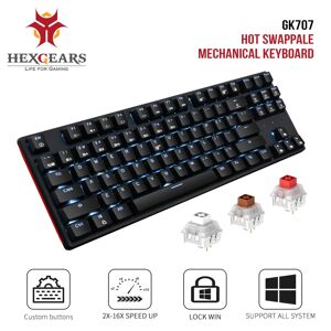 HEXGEARS Commutateur mecanique de boîte de Kailh de clavier de Gamer de cle de hexengrenages GK707 87 Anti