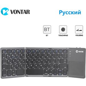 VONTAR – clavier sans fil russe pliable  Rechargeable  pour tablette ipad IOS/Android/Windows