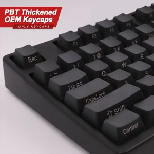 Keybcustz Capuchons de touches de clavier mécanique  noir  PBT  profil OEM recommandé  108 prédire  61  87