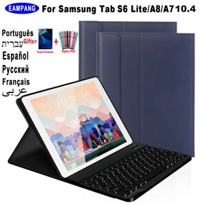 eAmpang Étui pour Samsung Galaxy Tab Dock Lite 10.4 A7 10.4 T500 Taffair  clavier AZERTY  russe  espagnol