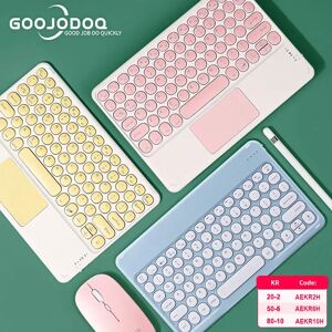 GOOJODOQ Ensemble clavier et souris sans fil  Bluetooth  pour iPad Xiaomi Samsung Huawei tablette Android IOS