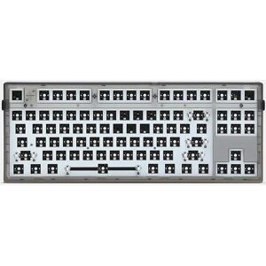 KPrepublic Flesports ? Kit de clavier mecanique MK870  avec retroeclairage LED RGB  prise remplacable a chaud