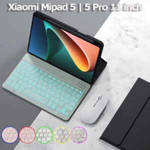 EOENKK Étui pour clavier magnétique pour Xiaomi Mipad 5 2021  clavier et souris LED rétroéclairés pour