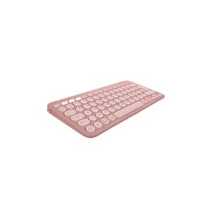 Logitech Pebble Keys 2 K380s clavier sans fil Bluetooth multidispositif - Rose - Publicité