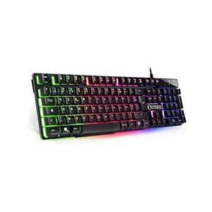 Empire Gaming Clavier Gamer K300 - 105 Touches Semi-Mécaniques - Rétroéclairage LED RGB - USB Filaire - AZERTY - Publicité