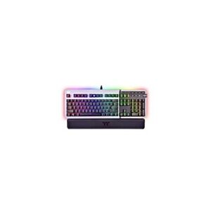 Thermaltake Argent K5 Sliver Switch (GER) filaire Clavier de gaming allemand, QWERTZ titanium éclairé - Publicité