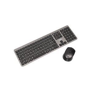 Bluestork Silent Office Pack - Ensemble clavier et souris - sans fil - 2.4 GHz - gris métal - boîte - Publicité