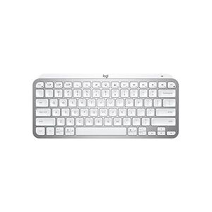 Logitech MX Keys Mini - Clavier - rétroéclairé - Bluetooth - QWERTY - R.-U. - gris pâle - Publicité