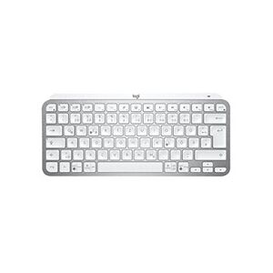 Logitech MX Keys Mini - Clavier - rétroéclairé - Bluetooth - QWERTZ - Suisse - gris pâle - Publicité