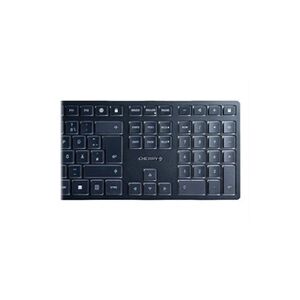 KW 9100 SLIM - Clavier - sans fil - 2.4 GHz, Bluetooth 4.0 - Tchèque/Slovène - commutateur : CHERRY SX - noir, argent - Publicité