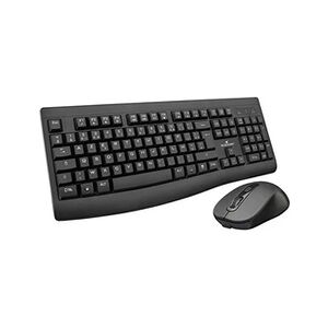 Bluestork Pack Souris Clavier Sans Fil rechargeable Office - Touches ciseaux - Noir - Publicité