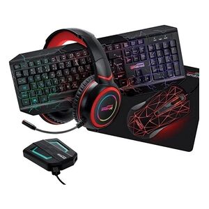 Amstrad Pack Pro Gamer HUNTERS-SWITCH007: Clavier, Souris, tapis, Casque & convertisseur PC - PS3/4 - XBOX 360/ONE/S/X - SWITCH - Publicité