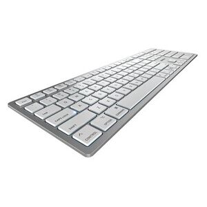 KW 9100 SLIM - Clavier - sans fil - 2.4 GHz, Bluetooth 4.0 - QWERTY - US - commutateur : CHERRY SX - argent - Publicité