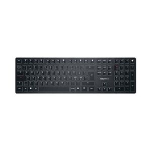 KW X ULP - Clavier - rétro-éclairé - sans fil - USB, 2.4 GHz, Bluetooth 5.2 - QWERTY - Pan Nordic - commutateur : profil ultra bas CHERRY MX - noir - - Publicité