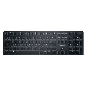 KW X ULP - Clavier - rétro-éclairé - sans fil - USB, 2.4 GHz, Bluetooth 5.2 - QWERTY - R.-U. - commutateur : profil ultra bas CHERRY MX - noir - - Publicité