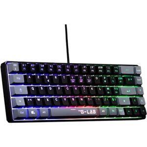 The G-lab Clavier Gamer - Keyz Hydrogen - Filaire Azerty Rétroéclairage Multicolore - Noir/Gris - Publicité