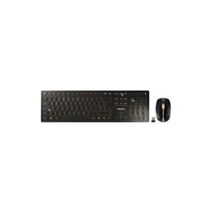 DW 9100 SLIM - Ensemble clavier et souris - sans fil - 2.4 GHz, Bluetooth 4.2 - QWERTY - R.-U. - commutateur : CHERRY SX - noir/bronze - Publicité