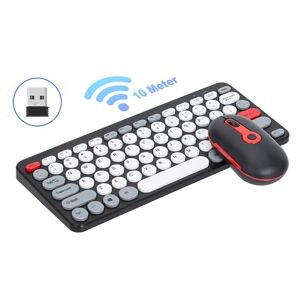 TOMTOP Ensemble clavier et souris sans fil 2.4G, ergonomique, Compact, silencieux, pour ordinateur et ordinateur portable - Publicité