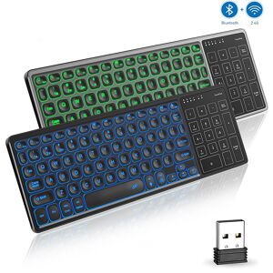 seenda Clavier Bluetooth Pliable - Mini Portable Clavier sans Fil avec Pavé  Numérique,AZERTY,Rechargeable,Pleine-Taille, pour Windows iOS Android  Tablette iPad - Noir : : Informatique