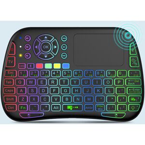 Banggood Souris aérienne bilingue 2.4G+Bluetooth avec clavier sans fil Mini M9, 8 couleurs de rétroéclairage, pavé tactile pour A - Publicité