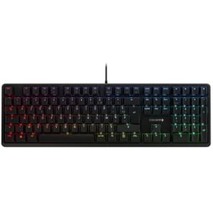 CHERRY G80-3000N RGB, clavier de jeu mécanique avec rétroéclairage RGB, disposition française (AZERTY), filaire, interrupteurs originaux  MX SILENT RED, noir - Publicité