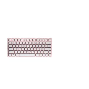 CHERRY KW 7100 Mini BT, Clavier Compact Multi-appareils avec Trois canaux Bluetooth, Disposition EU (QWERTY), Design Plat, étui de Transport Inclus,  Blossom - Publicité