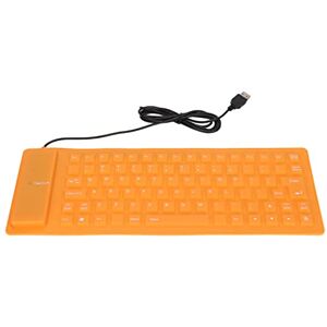 Cerlingwee Clavier en Silicone 85 Touches, Clavier Pliable en Silicone, Conception Entièrement Scellée, Léger, Portable, Silencieux, Souple, Clavier en Silicone Filaire USB pour Ordinateur - Publicité