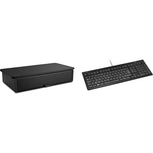 Kensington , Support pour Écran UVStand avec Compartiment de Désinfection, Nettoie Appareils Électroniques, Noir, K55100WW + , Clavier Filaire Ultra Plat, Advance Fit, AZERTY, Noir, K72357FR - Publicité