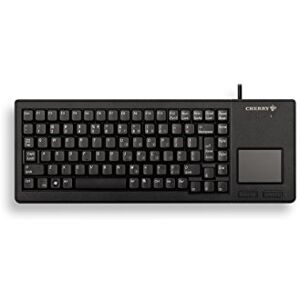 CHERRY XS Touchball Keyboard, disposition française, clavier AZERTY, clavier filaire, clavier mécanique, mécanisme ML, pavé tactile de haute qualité avec deux boutons de souris, noir - Publicité