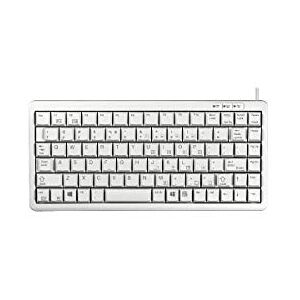 CHERRY Compact Keyboard G84-4100, disposition internationale, clavier QWERTY, clavier filaire, design compact, mécanique ML, gris clair - Publicité