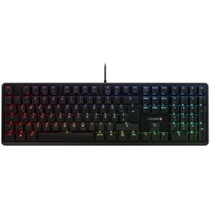 CHERRY G80-3000N RGB, clavier de jeu mécanique avec rétroéclairage RGB, disposition allemande (QWERTZ), filaire, interrupteurs originaux  MX SILENT RED, noir - Publicité