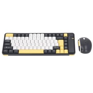 Topiky Combo Clavier et Souris de Jeu, Combo 84 Touches et Souris, Combo Clavier et Souris Compact avec Récepteur USB pour Windows pour Ordinateur Portable (Yellow) - Publicité