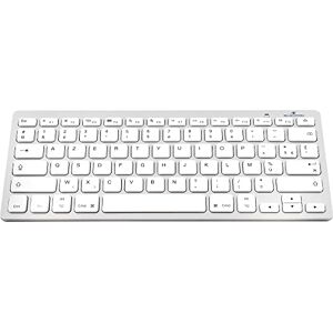 Bluestork Clavier Sans Fil Bluetooth pour MacBook Pro, MacBook Air, iPad, iPhone Mini Clavier Mac Français AZERTY , Compact, Ultra Mince, Léger, Silencieux NOUVEAU 2022 (Blanc) - Publicité